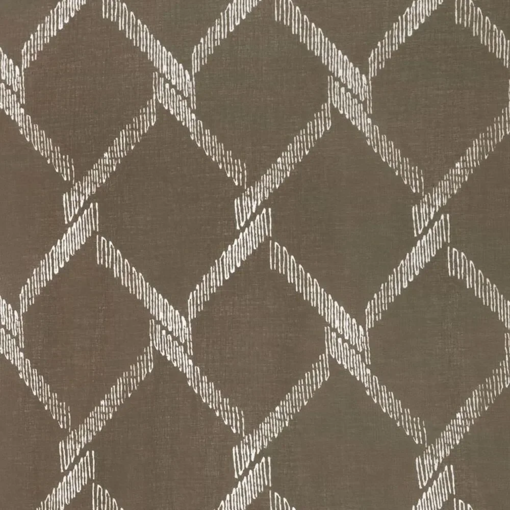Achim Home Furnishing Bombay Brown Contemporary Geometric Window Curtain Panels